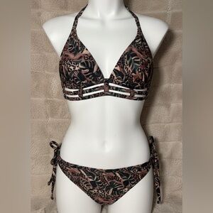 Leaf Print Bikini Set